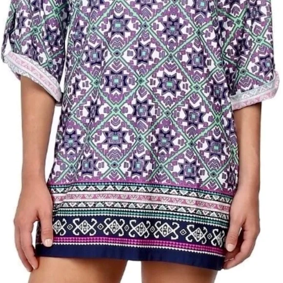 $140 NWT Nanette Lepore MULTI PURPLE LUXURIOUSLY SOFT SWIMSUIT COVER UP DRESS - Picture 6 of 13